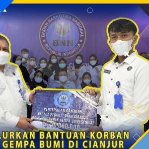 BNN RI SALURKAN BANTUAN KORBAN BENCANA GEMPA BUMI DI CIANJUR