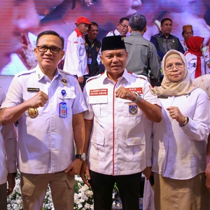 Deputi Pencegahan BNN RI, Zainul Muttaqien, menghadiri Rapat Kerja Nasional (Rakernas) Asosiasi Pemerintah Desa Seluruh Indonesia (APDESI) Merah Putih 2026 — foto 4