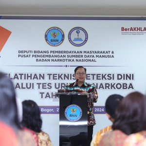 BNN GELAR PELATIHAN TEKNIS DETEKSI DINI MELALUI TES URIN UJI NARKOBA TAHUN 2024 — foto 2
