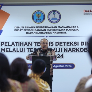 BNN GELAR PELATIHAN TEKNIS DETEKSI DINI MELALUI TES URIN UJI NARKOBA TAHUN 2024 — foto 6