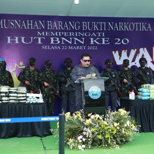 Pemusnahan BB dalam HUT BNN ke20 BNN RI — foto 1