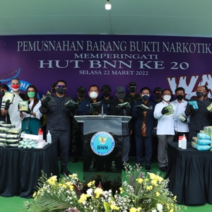 Pemusnahan BB dalam HUT BNN ke20 BNN RI — foto 5