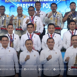 BNN TERIMA PENGHARGAAN PENGUATAN PENEGAKAN HUKUM PADA RAKOR KORWAS PPNS BARESKRIM POLRI — foto 3